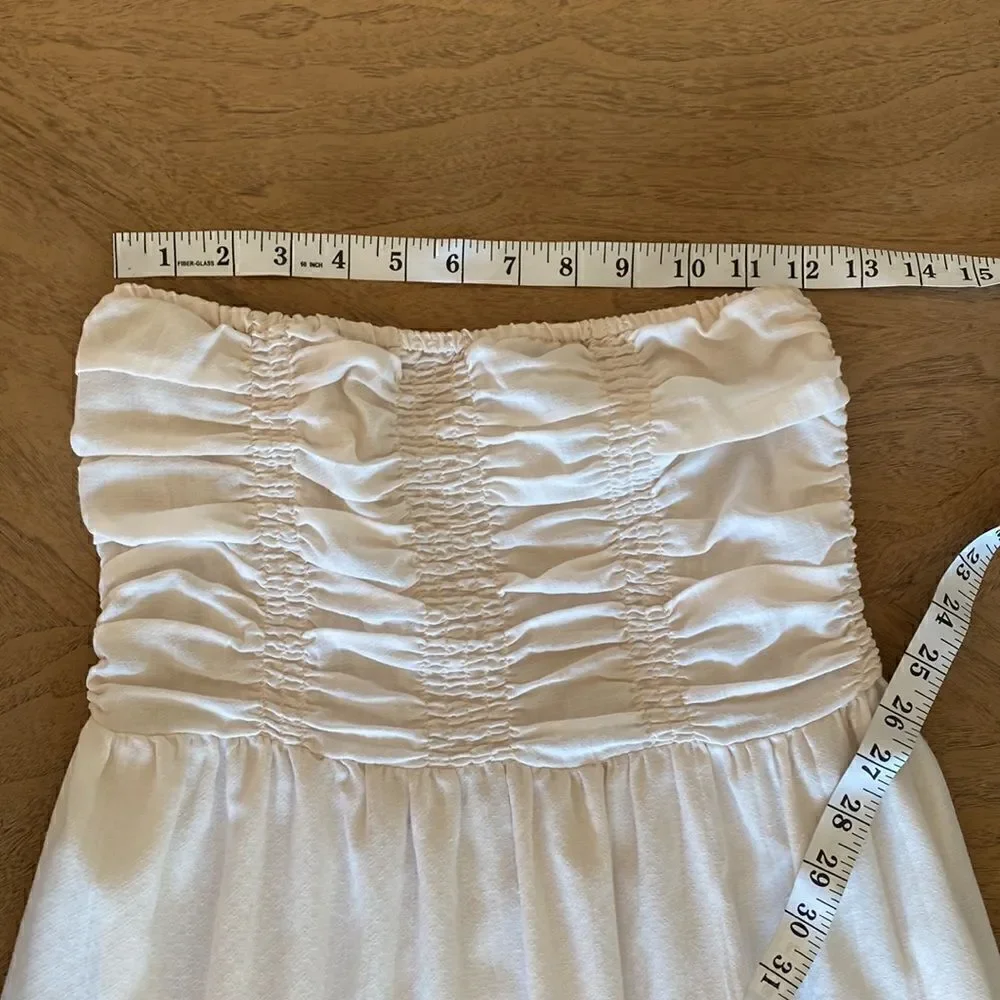 Free People Cream and Neon Orange Festival Peasant Dress Size Small
